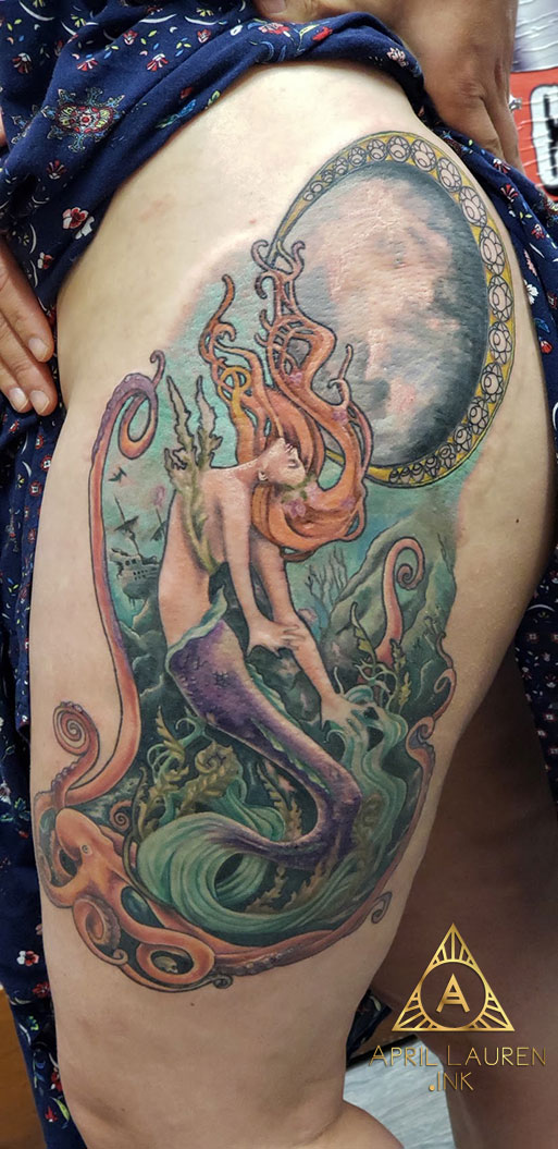Mermaid Octopus Tattoo