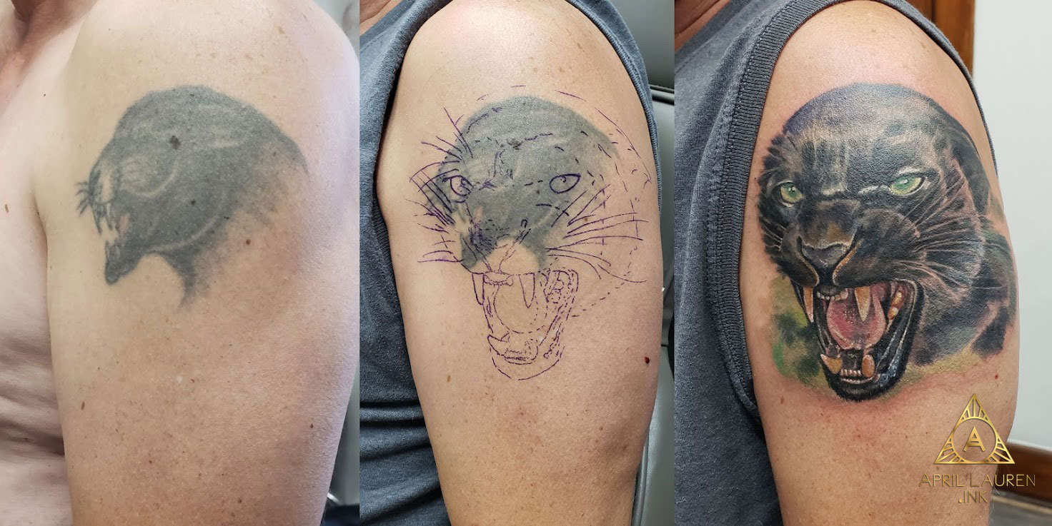 Panther Animal Correction Tattoo