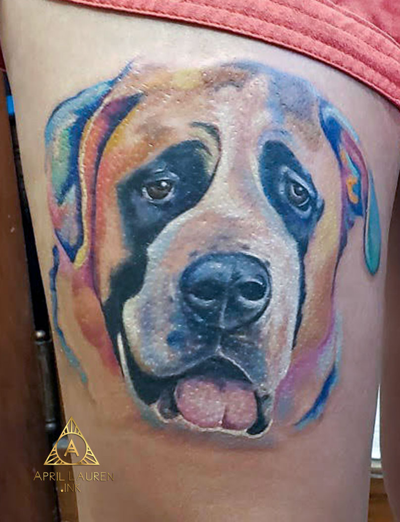 Dog Pet Portrait Tattoo