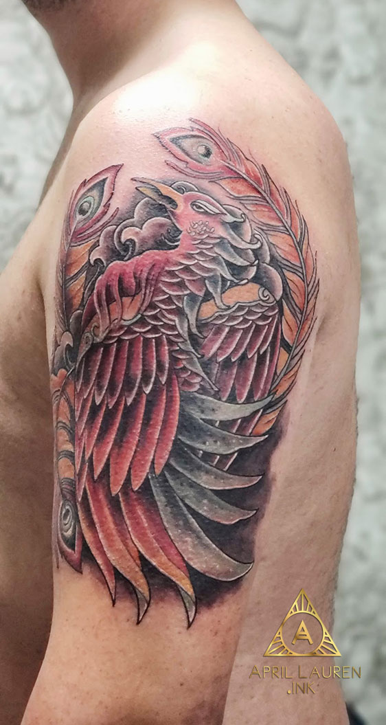 Bird Feathers Scales Tattoo